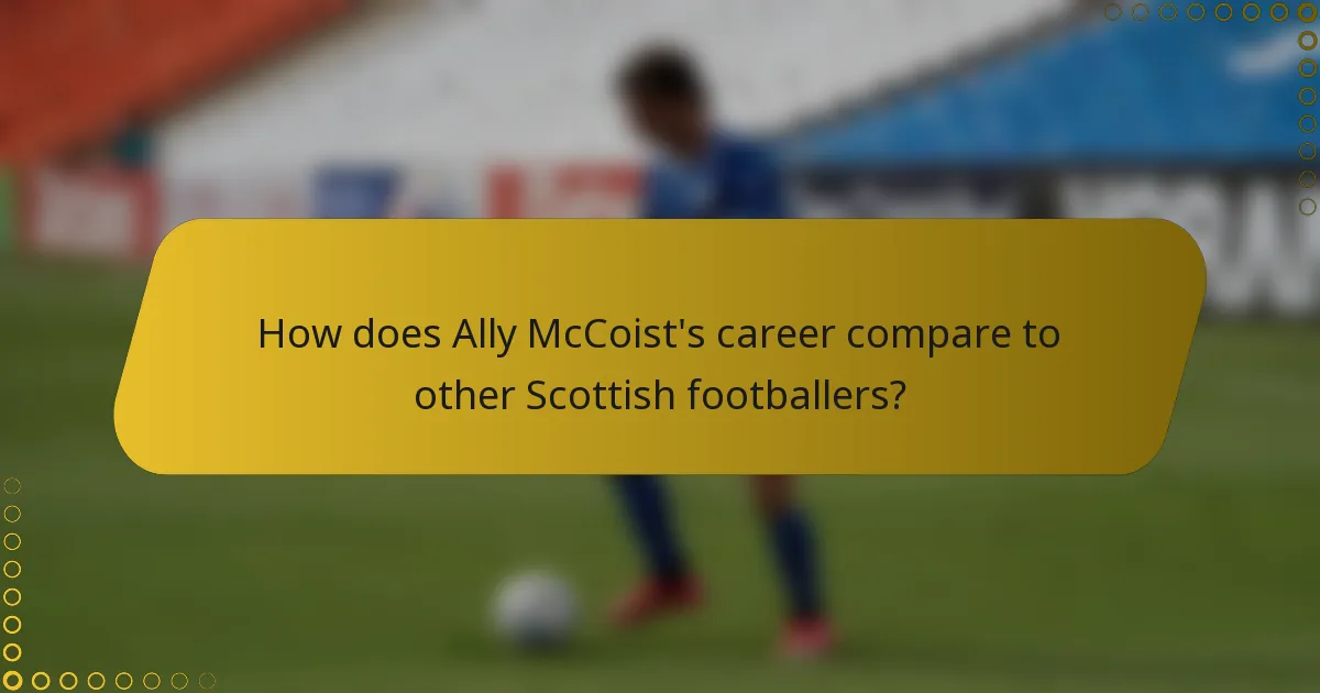 How does Ally McCoist's career compare to other Scottish footballers?
