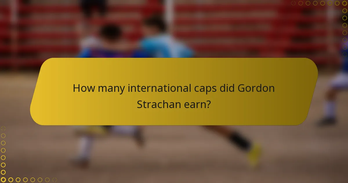 How many international caps did Gordon Strachan earn?