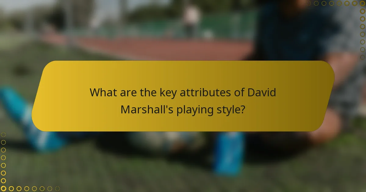 What are the key attributes of David Marshall's playing style?