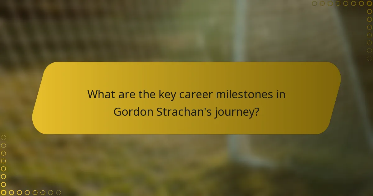 What are the key career milestones in Gordon Strachan's journey?