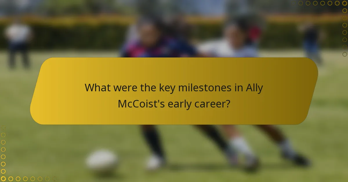 What were the key milestones in Ally McCoist's early career?
